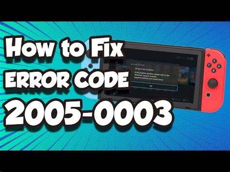 support nintendo.com/switch/error|Error Code: 2005.
